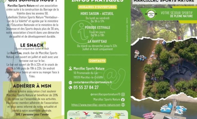 Nos tarifs , Marcillac-la-Croisille, Marcillac Sports Nature